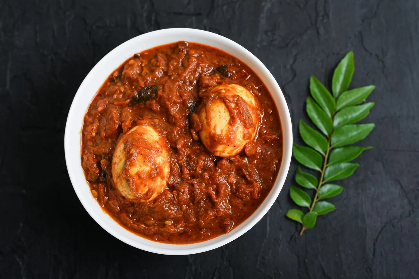 Egg roast in a spicy gravy