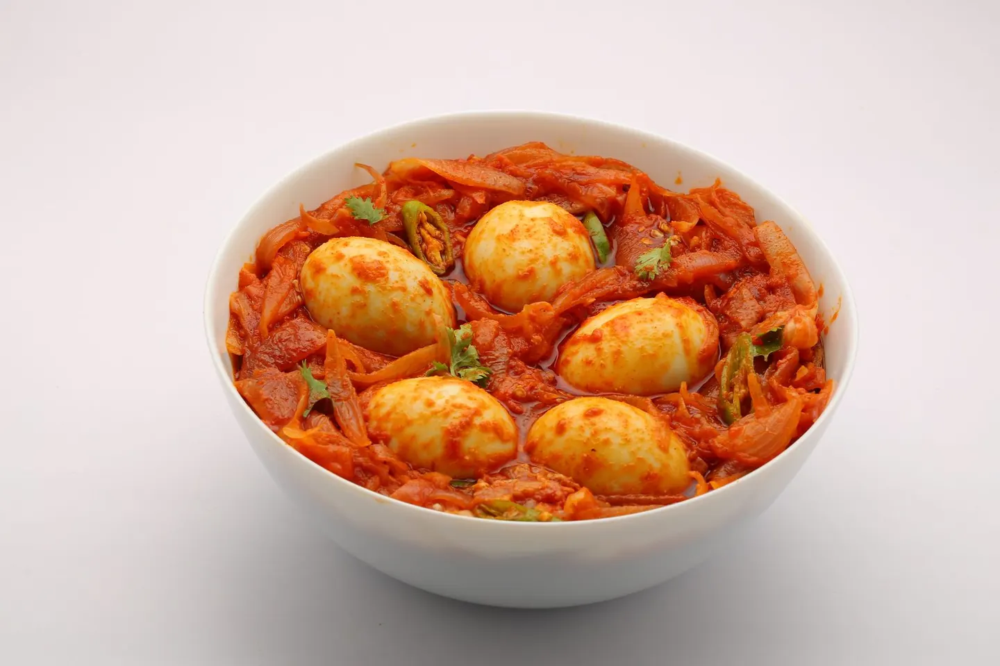 Egg masala in a bowl