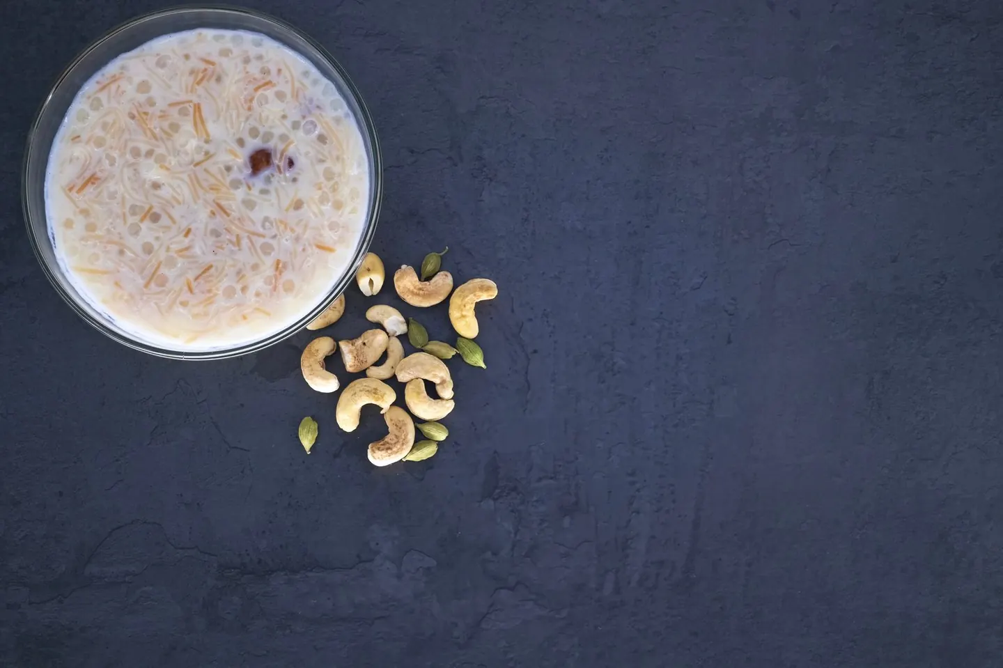 Pal payasam with nuts