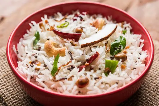 Kerala rice with coconut