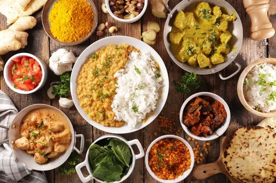 A spread of South Indian dishes