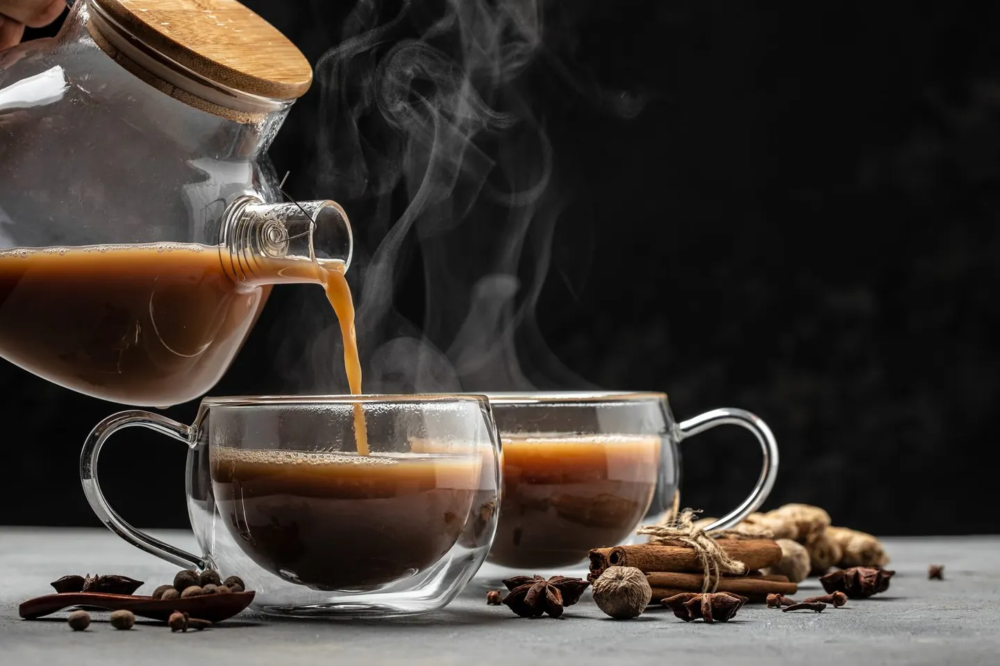 A glass of Indian masala chai